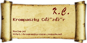 Krompaszky Cézár névjegykártya
